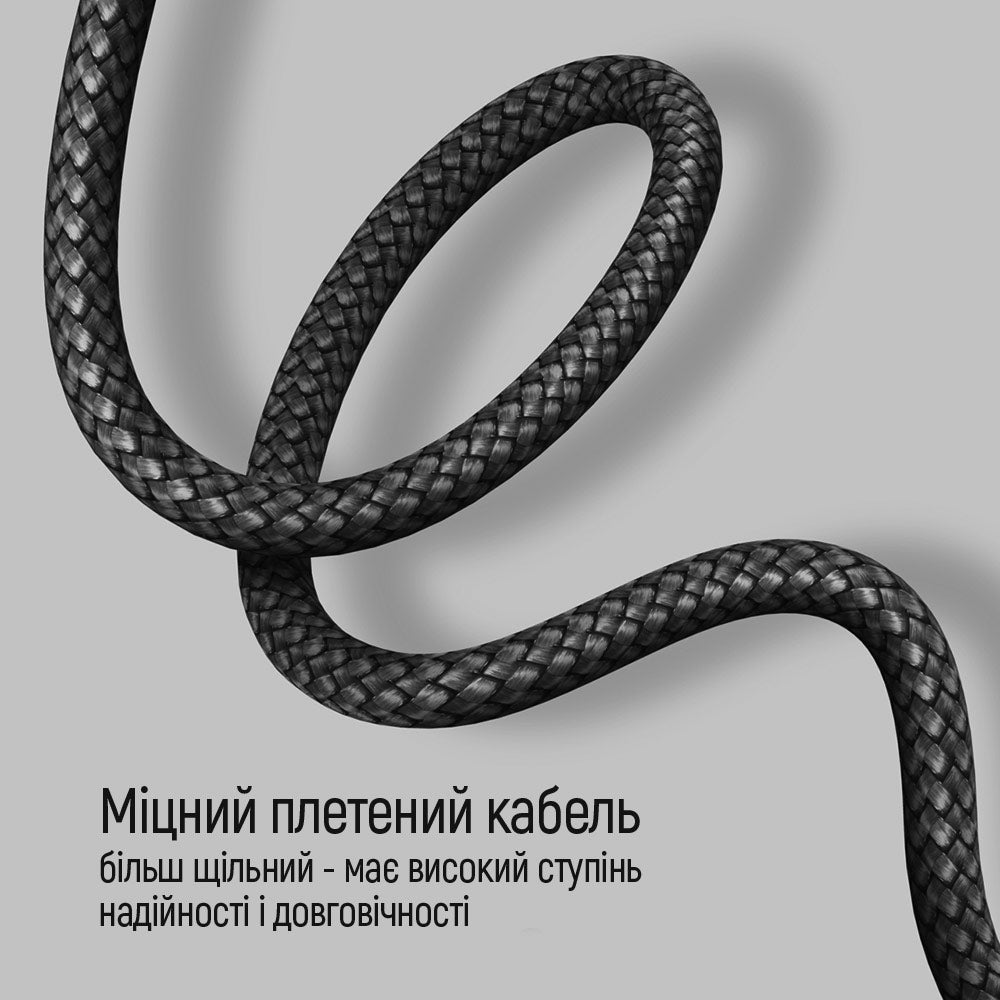 Kabel do danych i ładowania USB-C - USB-C ColorWay CW-CBPDCC040, 65W, 1m, Szary