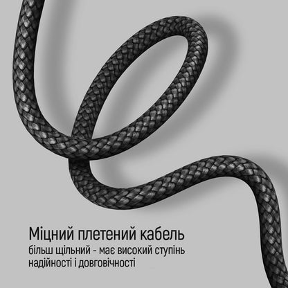 Kabel do danych i ładowania USB-C - USB-C ColorWay CW-CBPDCC040, 65W, 1m, Szary