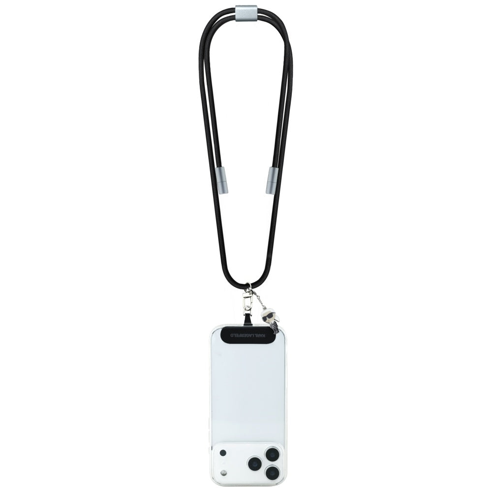 Kabel do danych i ładowania USB-C - USB-C Karl Lagerfeld Ikonik Charm, 100W, 1,5m, Czarny