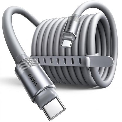 Kabel do przesyłu danych i ładowania USB-C - USB-C Lisen L115, 100W, 3m, Szary YL0126010031