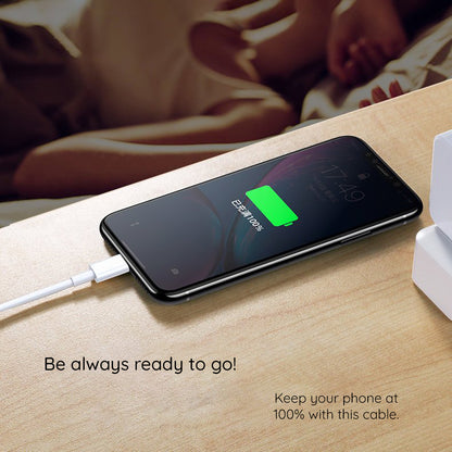 Kabel do danych i ładowania USB-C - USB-C Lito, 18W, 2m, Biały