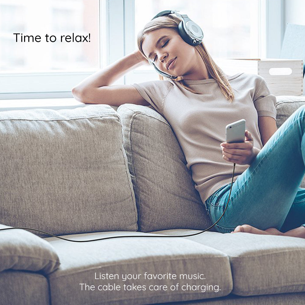 Kabel do danych i ładowania USB-C - USB-C Lito, 18W, 2m, Biały