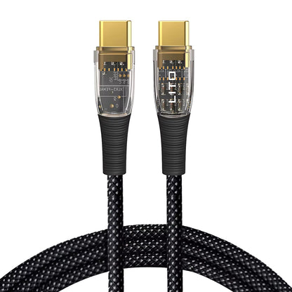Kabel USB-C - USB-C Lito LD01, 60W, 1.2m, Czarny
