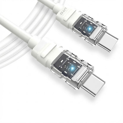 Kabel do danych i ładowania USB-C - USB-C Lito LD05, 60W, 1m, Biały