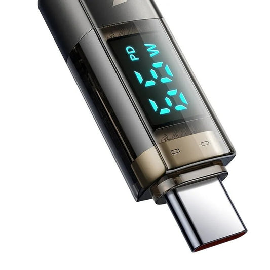 Kabel do danych i ładowania USB-C - USB-C McDodo CA-3610 Wyświetlacz Auto Power Off, 100W, 1.2m, Czarny