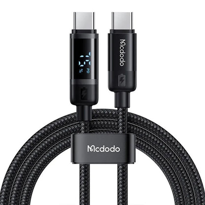 Kabel do danych i ładowania USB-C - USB-C McDodo CA-5780 Bat Display, 60W, 1.2m, Czarny