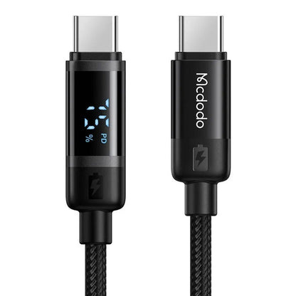 Kabel do danych i ładowania USB-C - USB-C McDodo CA-5780 Bat Display, 60W, 1.2m, Czarny