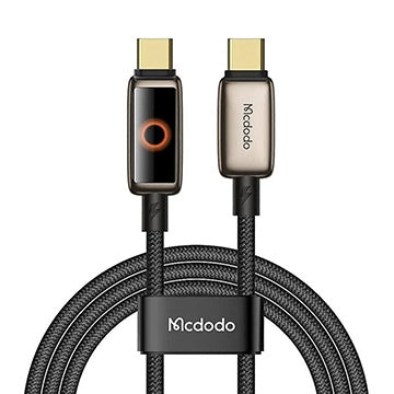 Kabel do danych i ładowania USB-C - USB-C McDodo CA-6681 Auto Power Off, 100W, 1.2m, Złoty