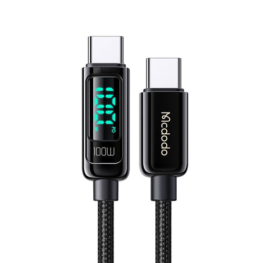 Kabel do danych i ładowania USB-C - USB-C McDodo CA-8820 Display, 100W, 1.2m, Czarny