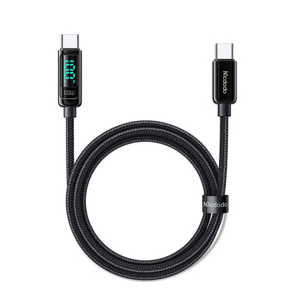 USB-C Data and Charging Cable - USB-C McDodo CA-8820 Display, 100W, 1.2m, Black