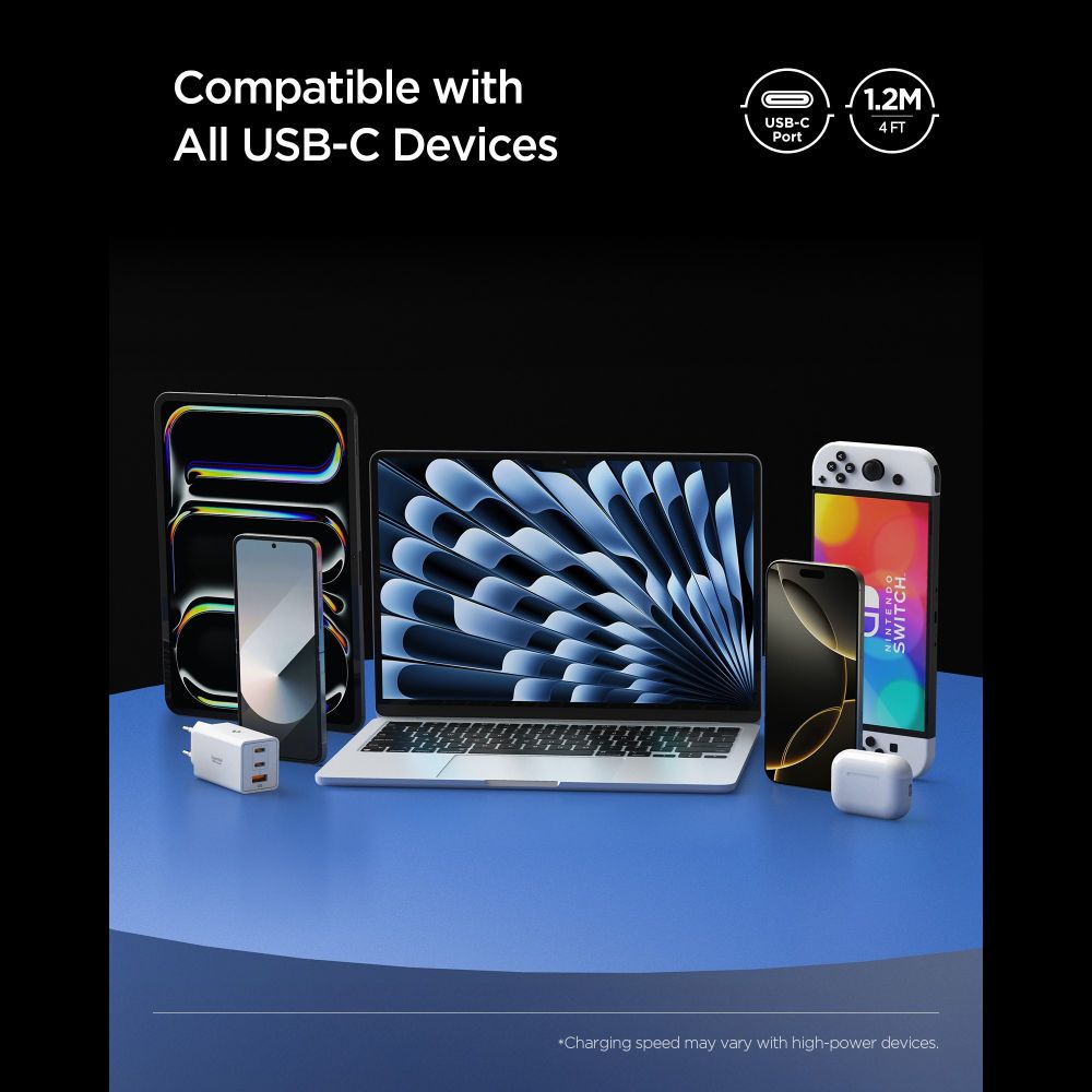 USB-C Data and Charging Cable - USB-C Spigen EB24012CC, 240W, 1.2m, Black