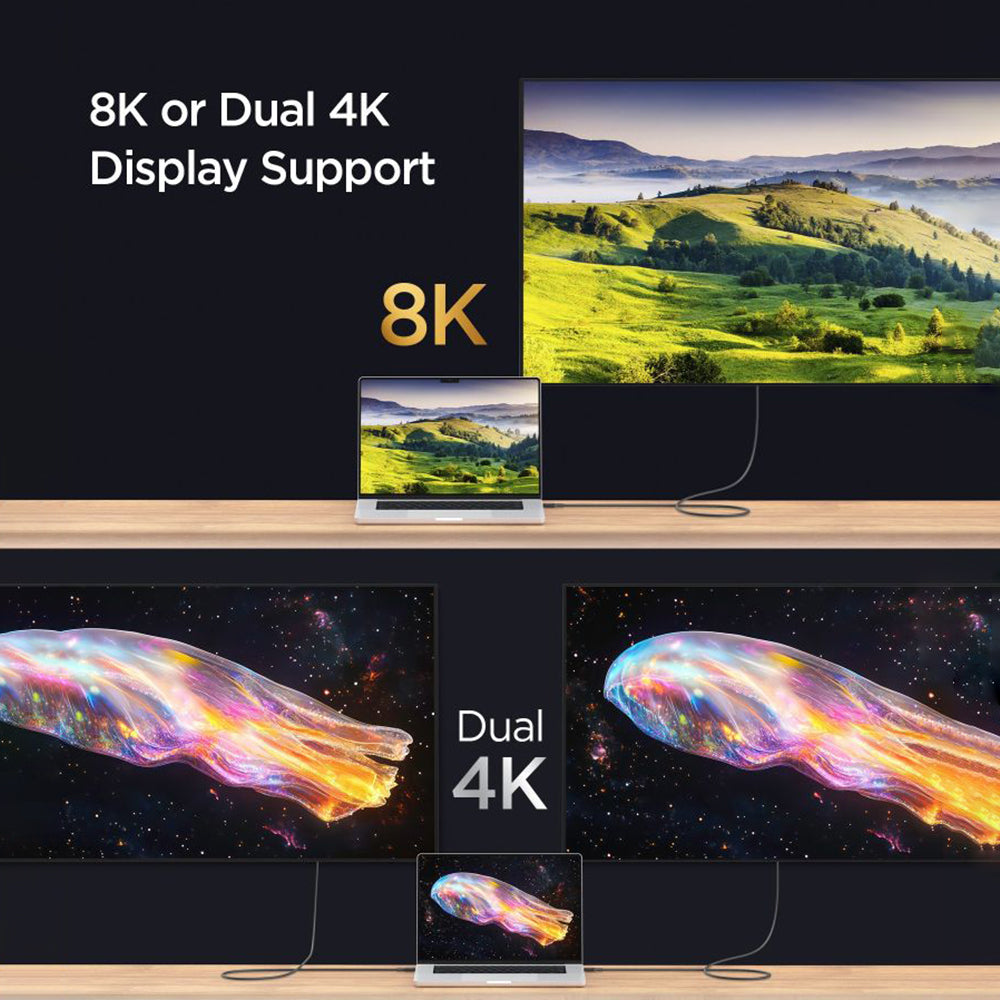 Kabel do danych i ładowania USB-C - USB-C Spigen EB24015CC, 240W, 1.5m, Biały ACA10422