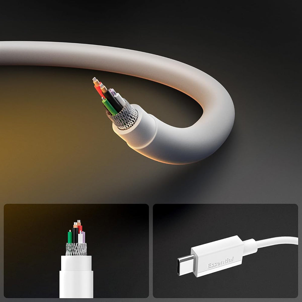 USB-C Data and Charging Cable - USB-C Spigen EB6015CC, 60W, 1.5m, White ACA10416