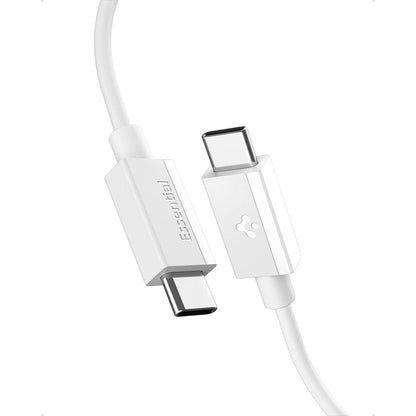 Kabel do danych i ładowania USB-C - USB-C Spigen Essential, 60W, 1m, Biały