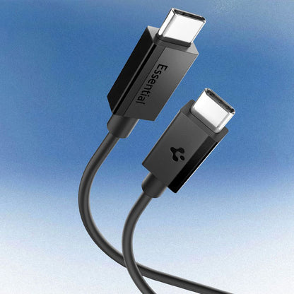 Kabel do danych i ładowania USB-C - USB-C Spigen Essential, 60W, 1m, Czarny
