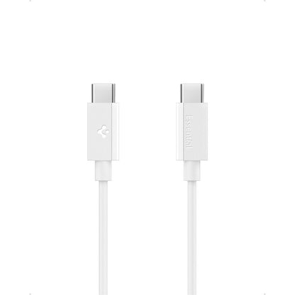 Kabel do danych i ładowania USB-C - USB-C Spigen Essential, 60W, 2m, Biały