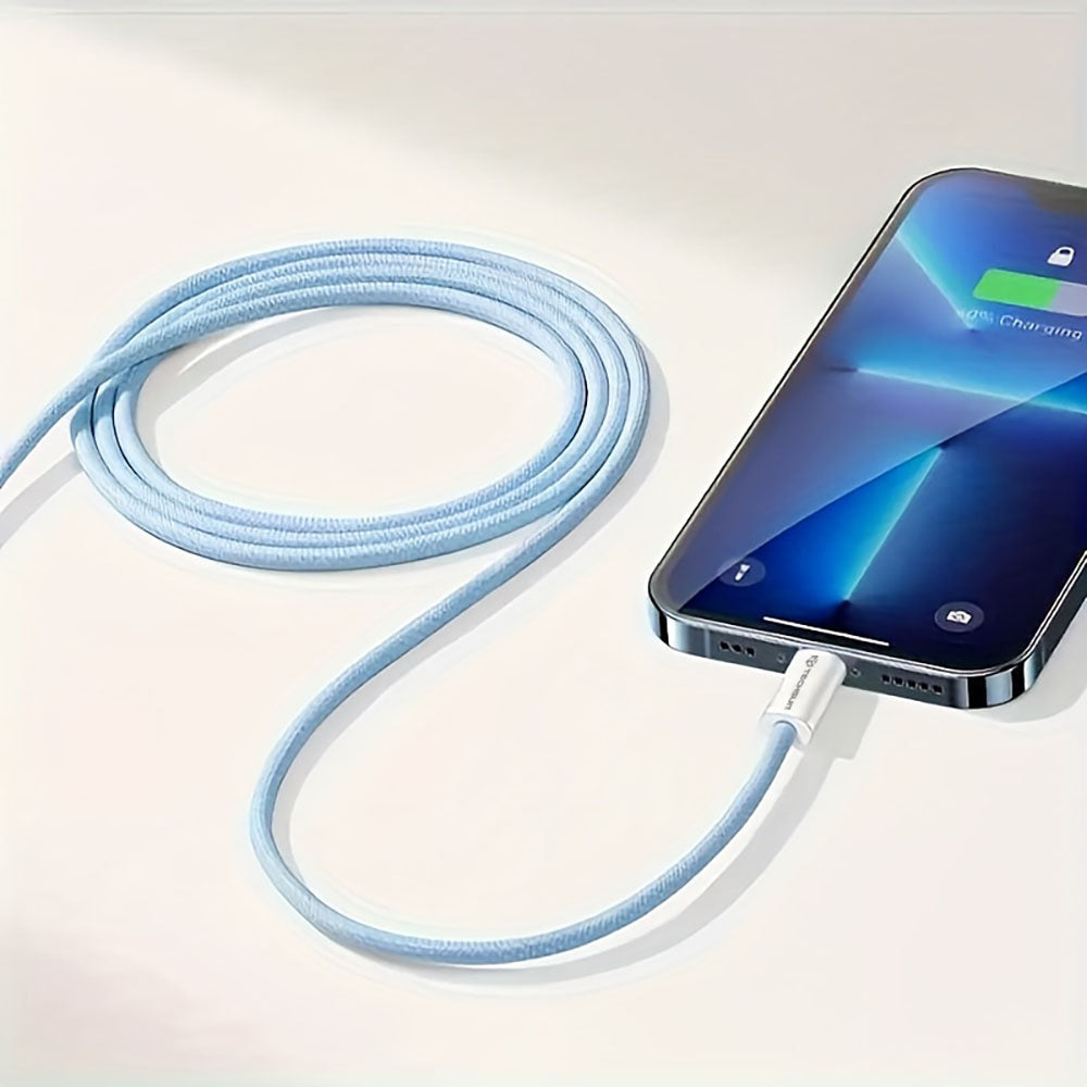 Kabel do danych i ładowania USB-C - USB-C Techsuit PCB114D, 60W, 1m, Niebieski