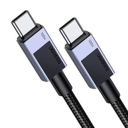 Kabel do danych i ładowania USB-C - USB-C UGREEN L512, 100W, 1m, Szary