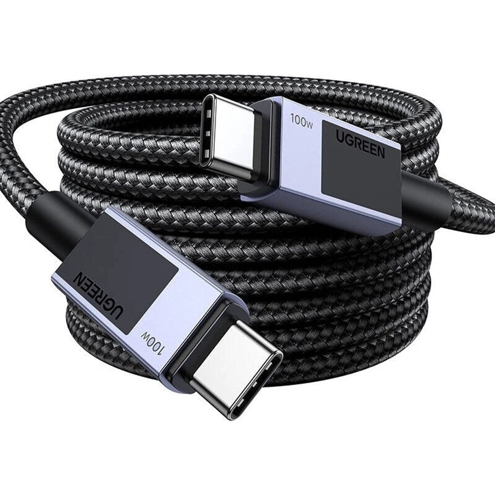 Kabel do danych i ładowania USB-C - USB-C UGREEN L512, 100W, 1m, Szary