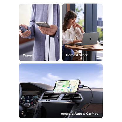 Kabel do danych i ładowania USB-C - USB-C UGREEN L532, 240W, 3m, Szary