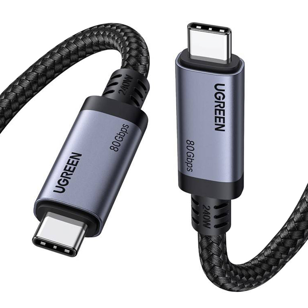 Kabel do danych i ładowania USB-C - USB-C UGREEN L706 (65383), 240W, 1m, Czarny