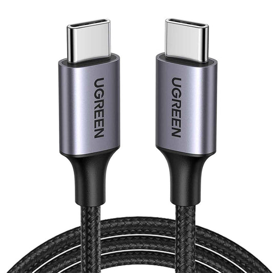 Kabel USB-C – USB-C do przesyłania danych i ładowania UGREEN US261 (50152), 60 W, 2 m, szary