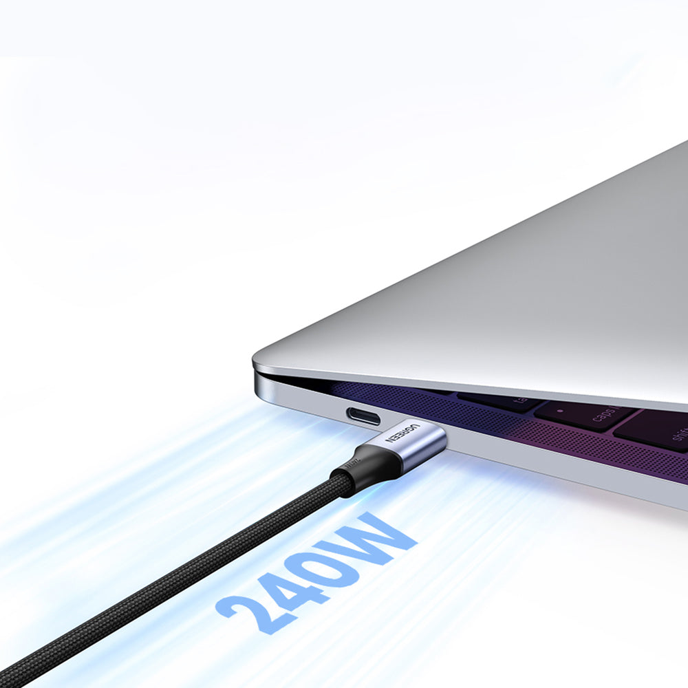 Kabel do danych i ładowania USB-C - USB-C UGREEN US535, 240W, 1m, Szary