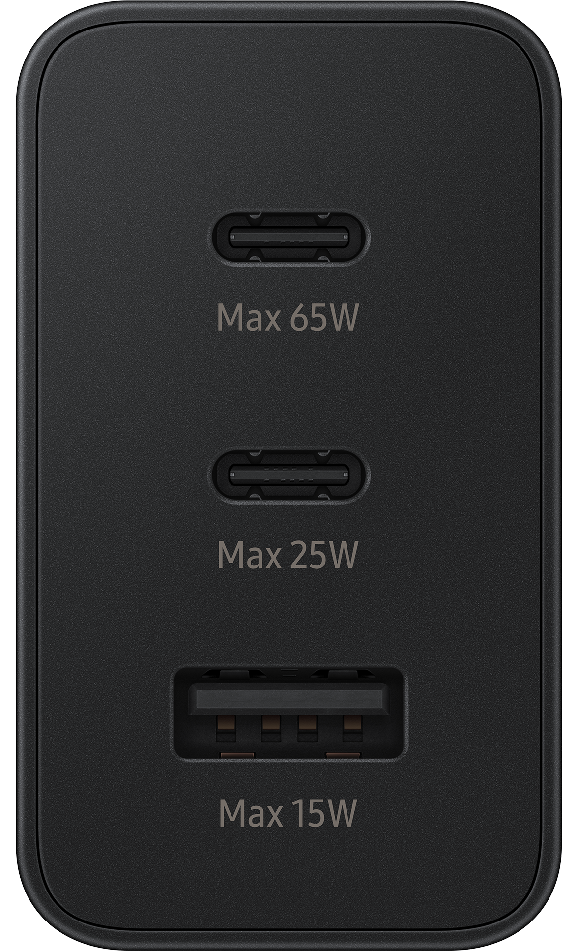 Ładowarka sieciowa Samsung Trio, 65 W, 3,5 A, 1 x USB-A - 2 x USB-C, czarna EP-T6530NBEGEU