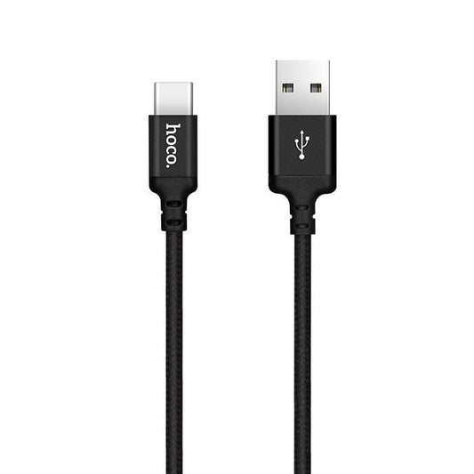 Kabel do przesyłu danych i ładowania USB-A - USB-C HOCO X14 Times, 18W, 2m, Czarny