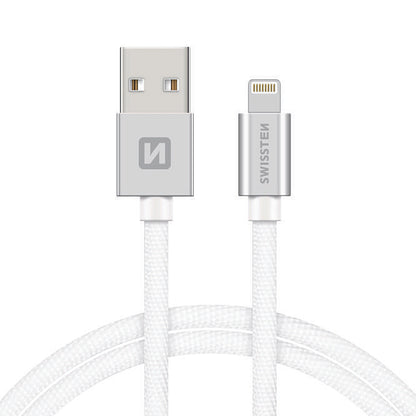 Kabel do ładowania i transmisji danych USB-A - Lightning Swissten, 18 W, 1,2 m, srebrny 71524203