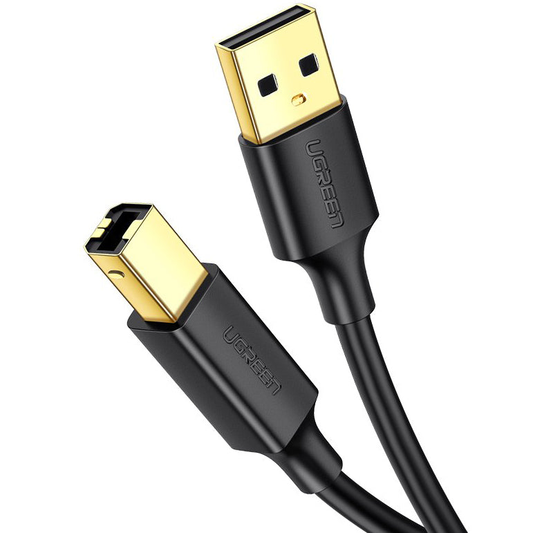 Kabel do drukarki UGREEN US135, USB-A - USB-B, 3m, Czarny