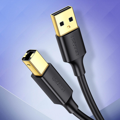 Kabel do drukarki UGREEN US135, USB-A - USB-B, 5m, Czarny