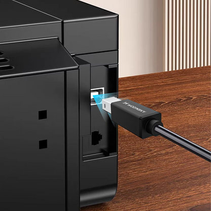 Kabel do drukarki WZK WKDDY1S, USB-C - USB-B, 1m, Czarny