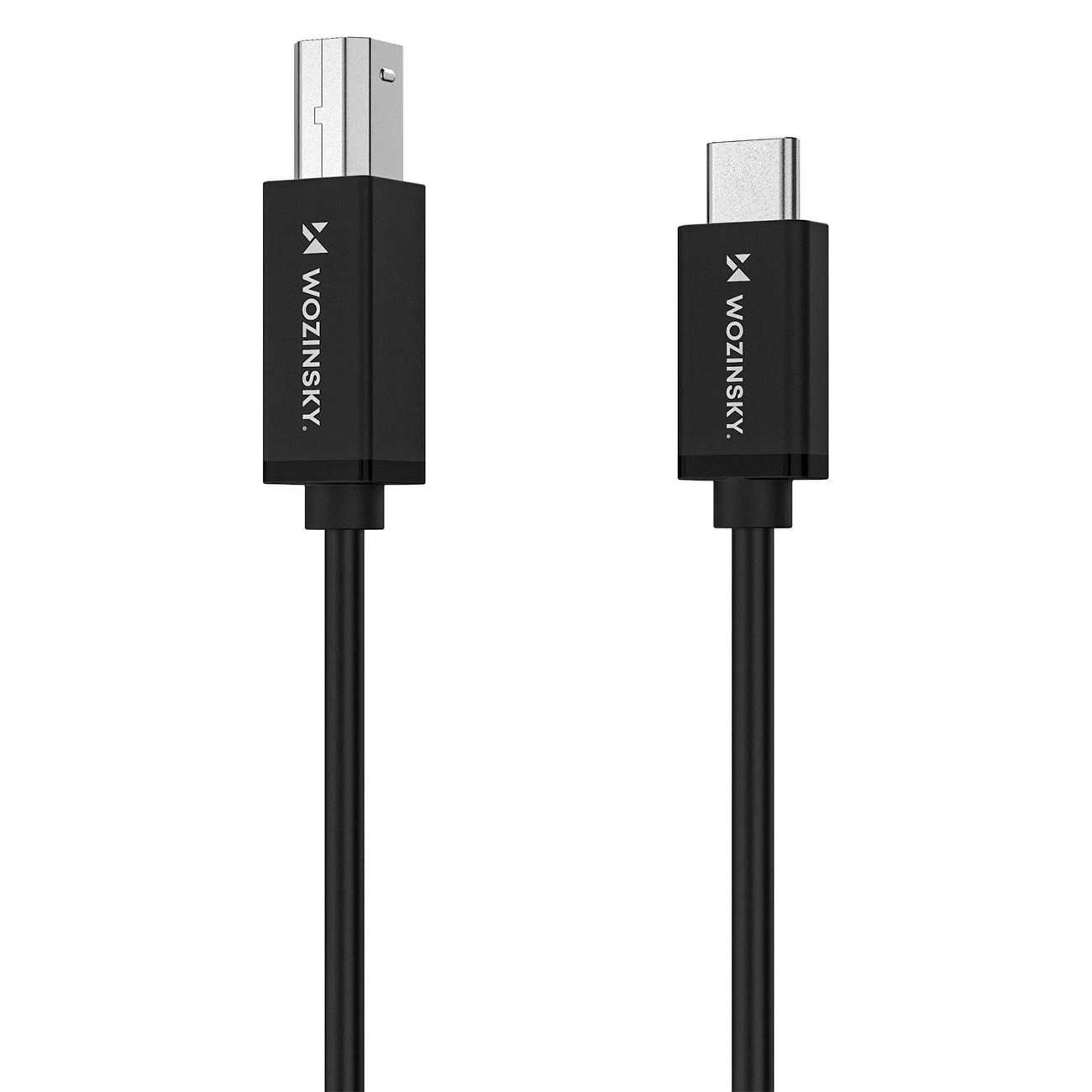 Kabel do drukarki WZK WKDDY1S, USB-C - USB-B, 1m, Czarny