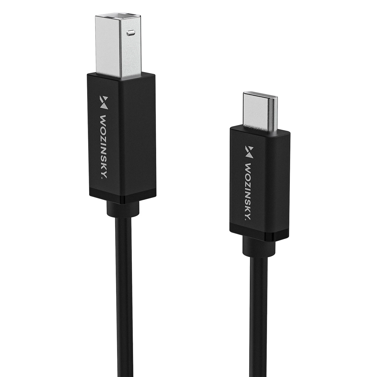 Kabel do drukarki WZK WKDDY1S, USB-C - USB-B, 1m, Czarny