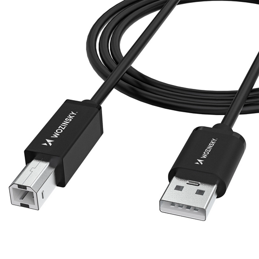 Kabel do drukarki WZK WKDDY3S, USB-A - USB-B, 2m, Czarny
