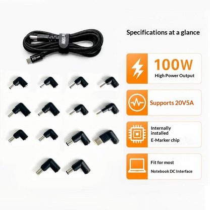 OEM Charging Cable, 2m, 14in1, Black