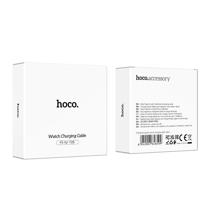 Kabel ładowania do Smartwatcha HOCO Y28, USB-A, Czarny
