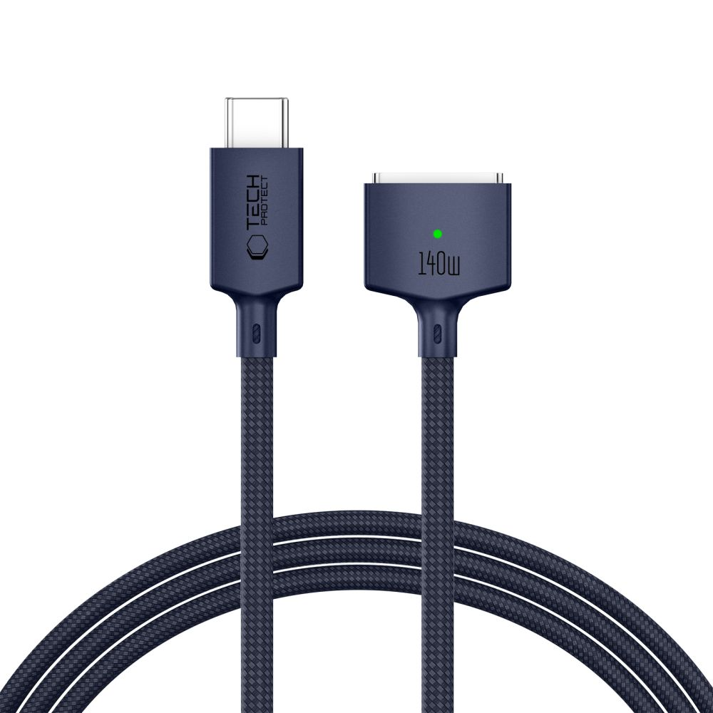 Tech-Protect MMC01 Ultraboost Charging Cable, USB-C - MagSafe 3, 140W, 2m, Navy Blue