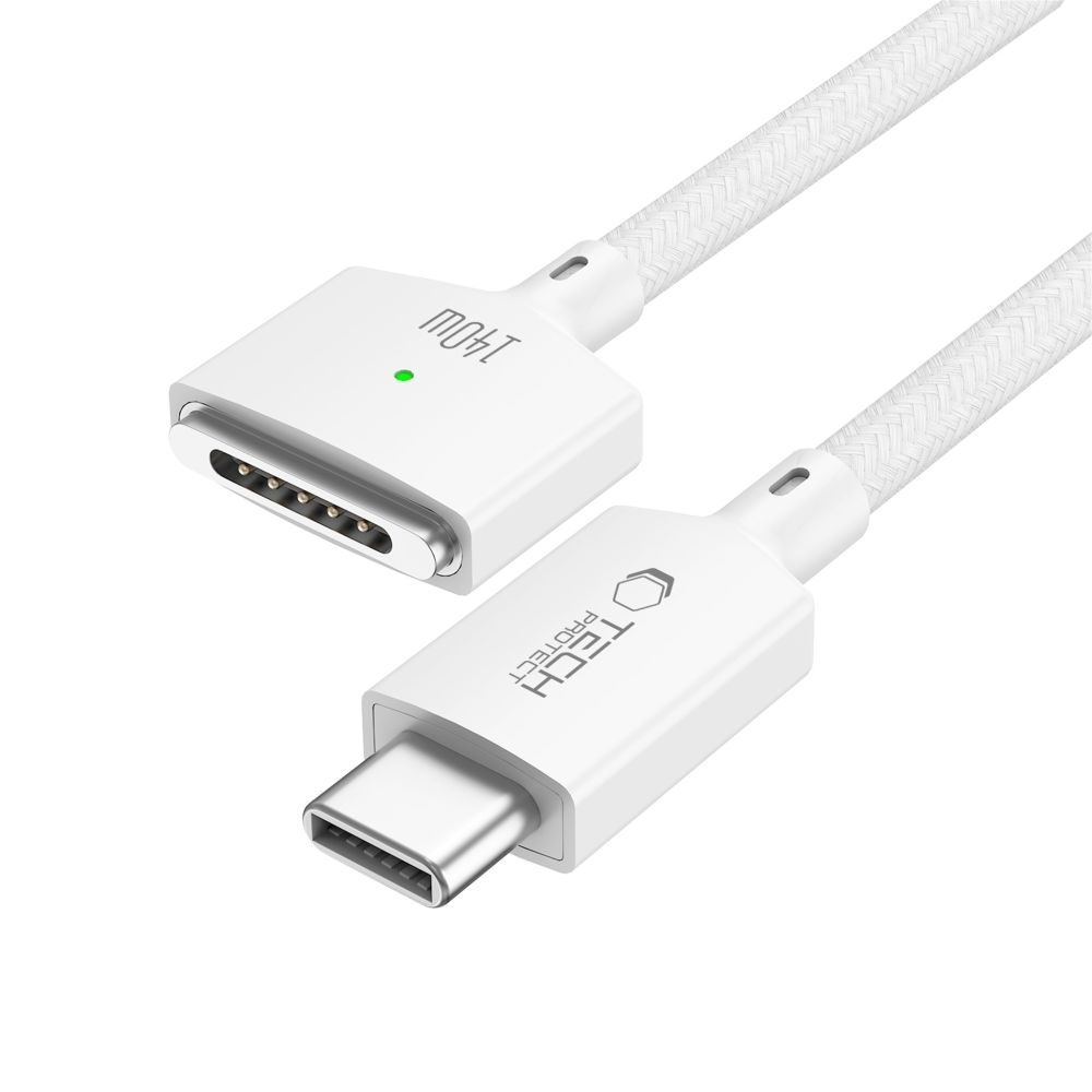 Kabel do ładowania Tech-Protect MMC01 Ultraboost, USB-C - MagSafe 3, 140W, 3m, biały
