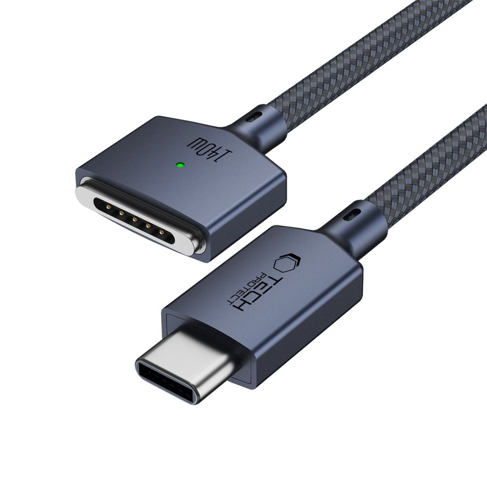 Kabel do ładowania Tech-Protect MMC01 Ultraboost, USB-C - MagSafe 3, 140W, 3m, Granatowy