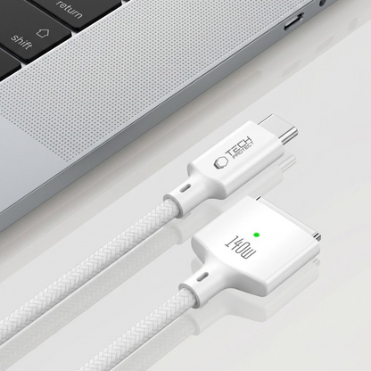 Tech-Protect MMC01 Ultraboost Charging Cable, USB-C - MagSafe 3, 140W, 2m, White