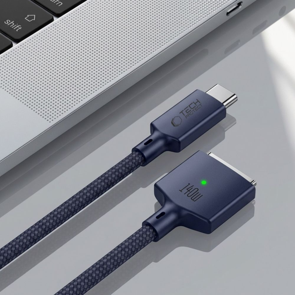 Tech-Protect MMC01 Ultraboost Charging Cable, USB-C - MagSafe 3, 140W, 2m, Navy Blue