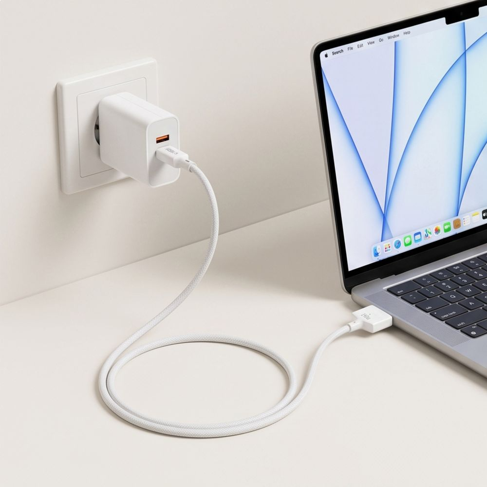 Kabel do ładowania Tech-Protect MMC01 Ultraboost, USB-C - MagSafe 3, 140W, 3m, biały