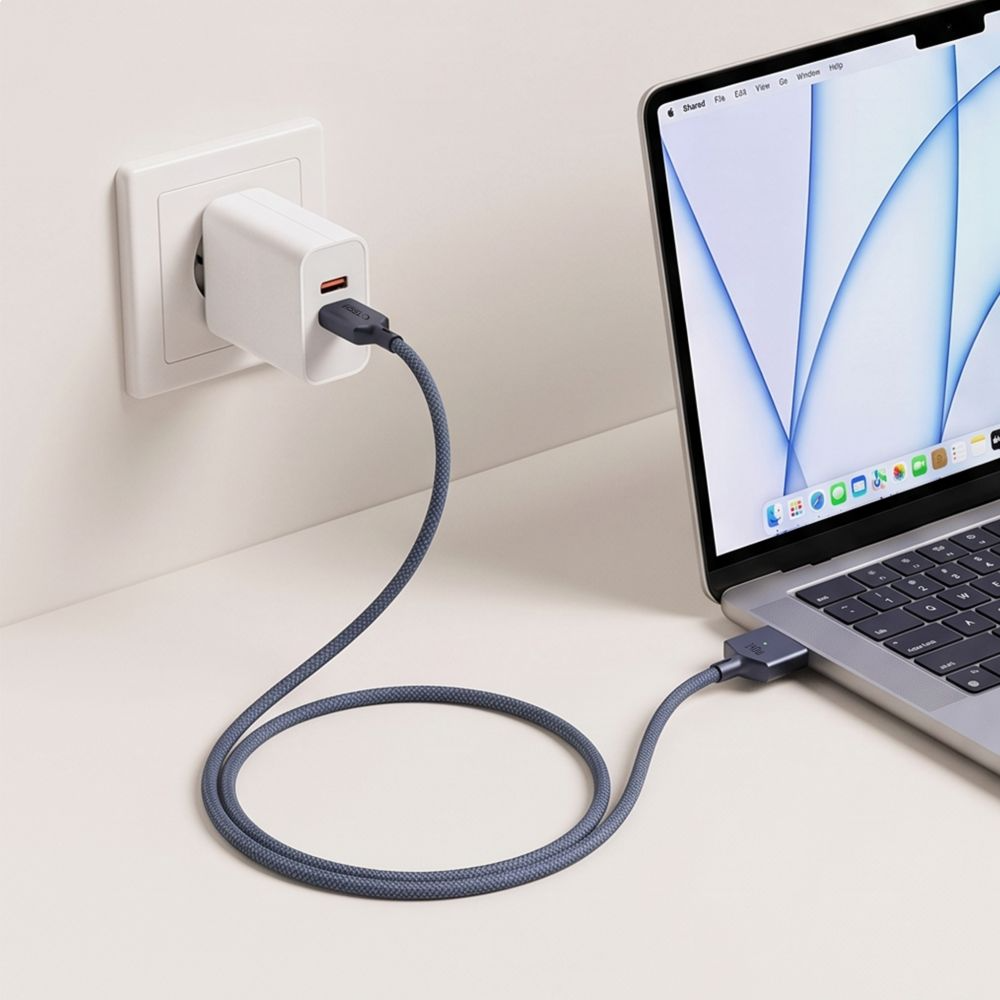 Kabel do ładowania Tech-Protect MMC01 Ultraboost, USB-C - MagSafe 3, 140W, 3m, Granatowy