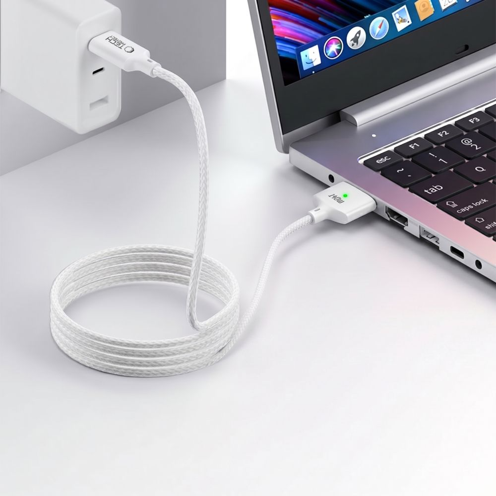 Tech-Protect MMC01 Ultraboost Charging Cable, USB-C - MagSafe 3, 140W, 2m, White