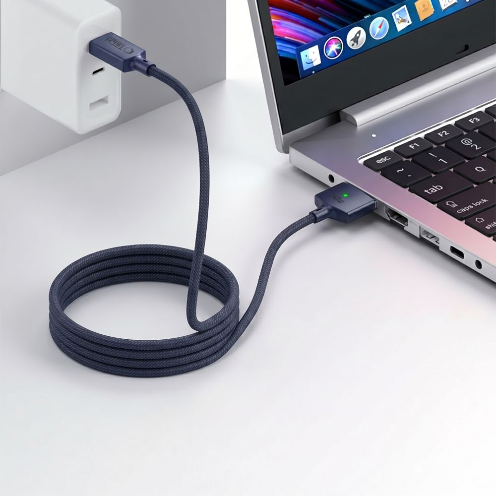 Tech-Protect MMC01 Ultraboost Charging Cable, USB-C - MagSafe 3, 140W, 2m, Navy Blue