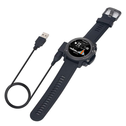 Kabel ładowania Techsuit TGC5 dla Garmin Fenix 3 Sapphire / 3 HR / 3, USB-A, Czarny