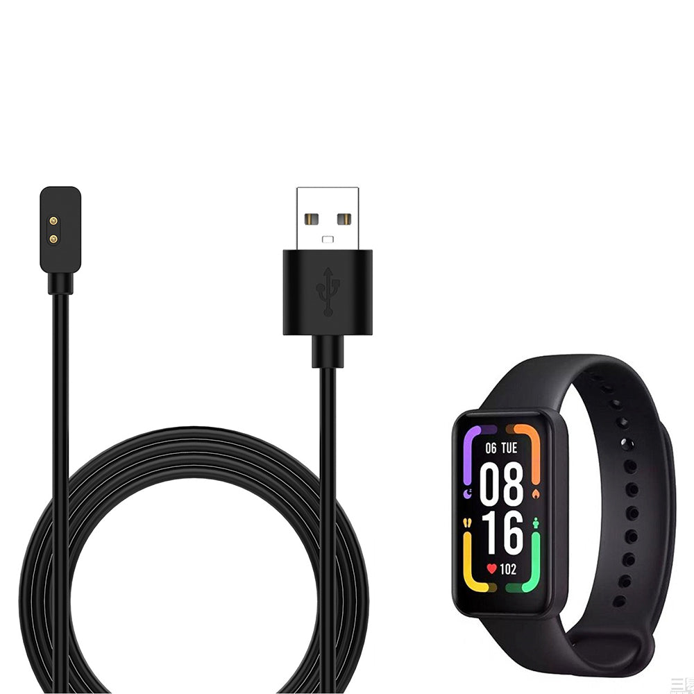 Kabel ładowania Techsuit TXC2 dla Xiaomi Smart Band 7 Pro / Redmi Watch 2 / Watch 2 Lite, USB-A, Czarny
