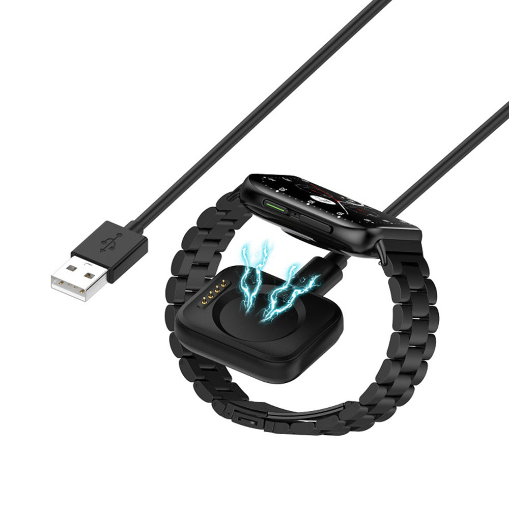Kabel ładowania Techsuit TXC8 do Oppo Watch / OnePlus Watch Series, USB-A, Czarny
